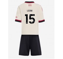 Liverpool Giovanni Leoni #15 Koszulka Wyjazdowa dzieci 2025-26 Krótki Rękaw (+ krótkie spodenki)